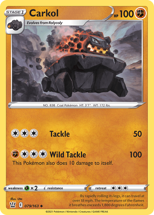 Carta Carkol 79/163 do set Battle Styles — Pokémon TCG | Bynx