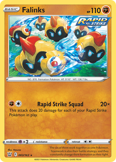 Carta Falinks 83/163 do set Battle Styles — Pokémon TCG | Bynx