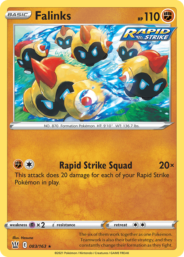 Carta Falinks 83/163 do set Battle Styles — Pokémon TCG | Bynx