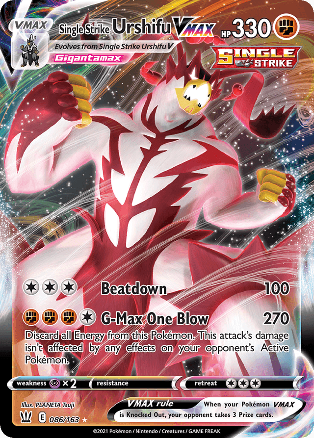 Carta Single Strike Urshifu VMAX 86/163 do set Battle Styles — Pokémon TCG | Bynx