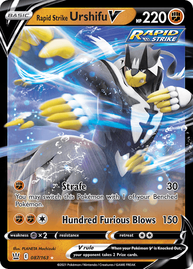 Carta Rapid Strike Urshifu V 87/163 do set Battle Styles — Pokémon TCG | Bynx