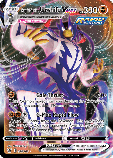 Carta Rapid Strike Urshifu VMAX 88/163 do set Battle Styles — Pokémon TCG | Bynx