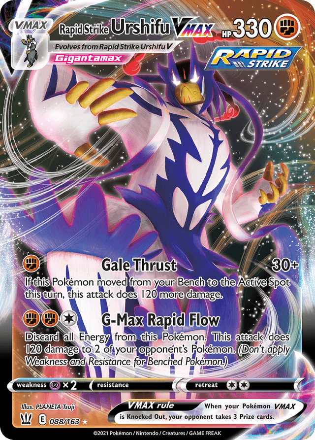Carta Rapid Strike Urshifu VMAX 88/163 do set Battle Styles — Pokémon TCG | Bynx