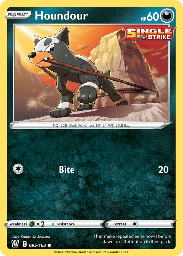 Carta Houndour 95/163 do set Battle Styles — Pokémon TCG | Bynx
