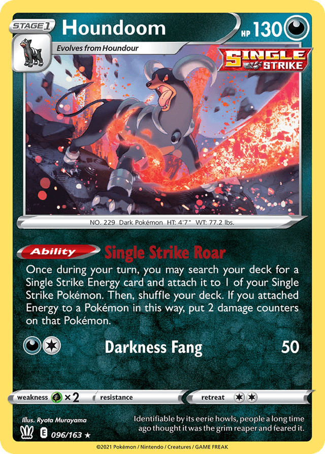 Carta Houndoom 96/163 do set Battle Styles — Pokémon TCG | Bynx