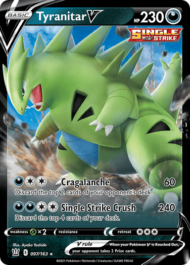 Carta Tyranitar V 97/163 do set Battle Styles — Pokémon TCG | Bynx
