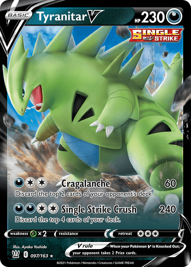 Carta Tyranitar V 97/163 do set Battle Styles — Pokémon TCG | Bynx