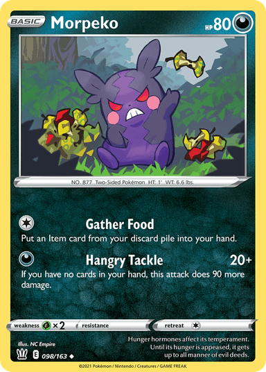 Carta Morpeko 98/163 do set Battle Styles — Pokémon TCG | Bynx