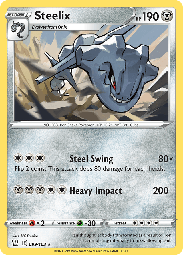 Carta Steelix 99/163 do set Battle Styles — Pokémon TCG | Bynx