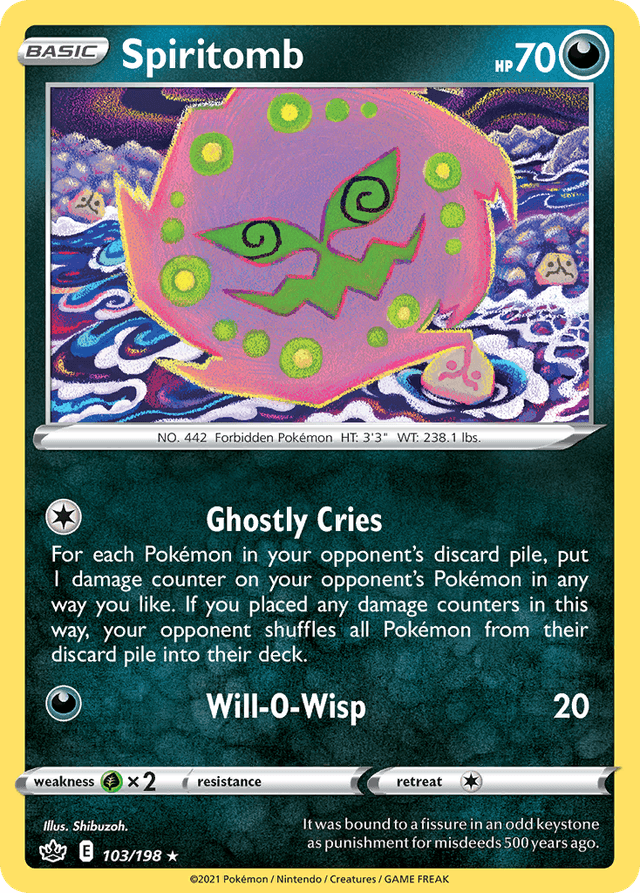 Carta Spiritomb 103/198 do set Chilling Reign — Pokémon TCG | Bynx