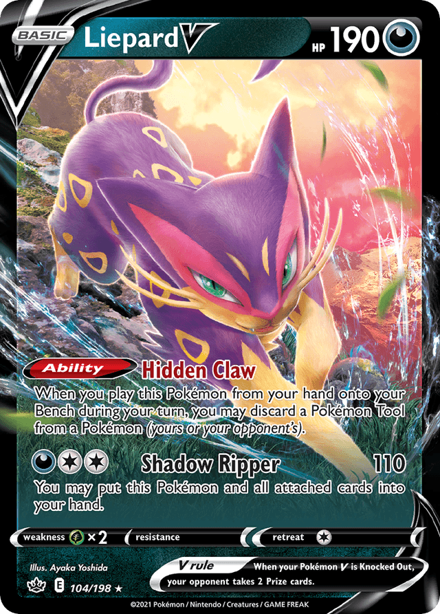 Carta Liepard V 104/198 do set Chilling Reign — Pokémon TCG | Bynx