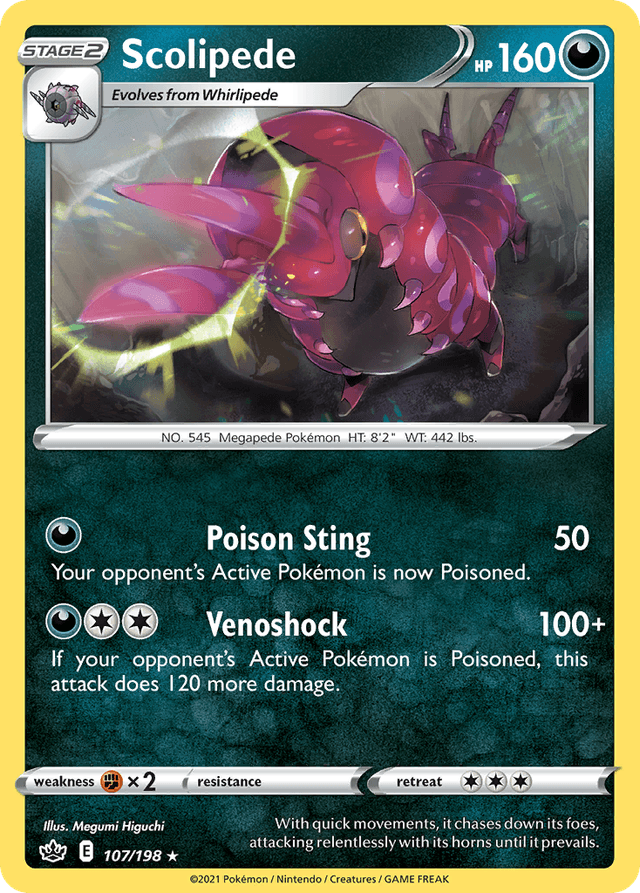 Carta Scolipede 107/198 do set Chilling Reign — Pokémon TCG | Bynx