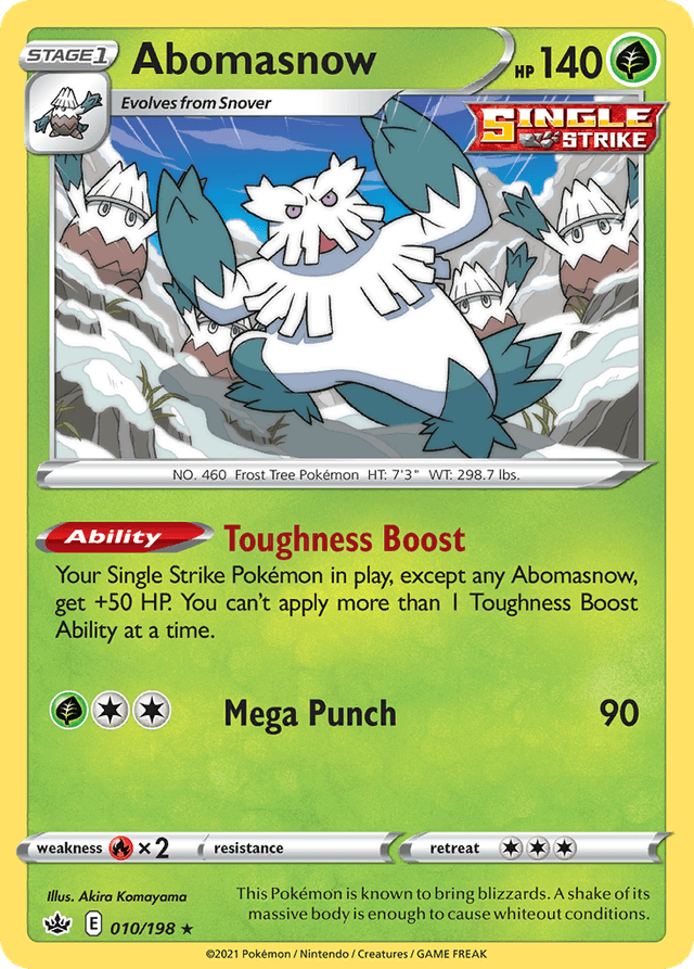 Carta Abomasnow 10/198 do set Chilling Reign — Pokémon TCG | Bynx
