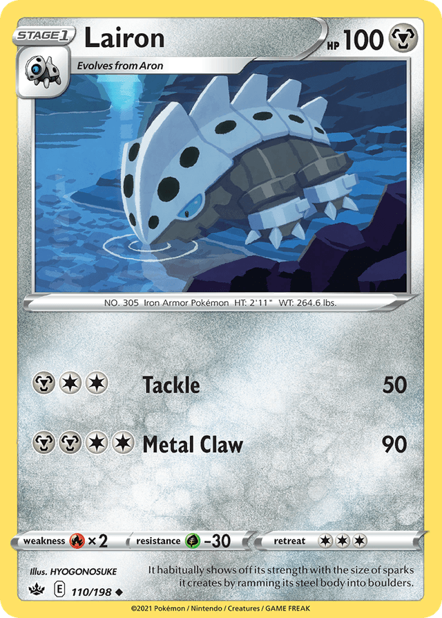 Carta Lairon 110/198 do set Chilling Reign — Pokémon TCG | Bynx