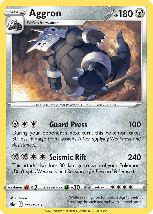 Carta Aggron 111/198 do set Chilling Reign — Pokémon TCG | Bynx