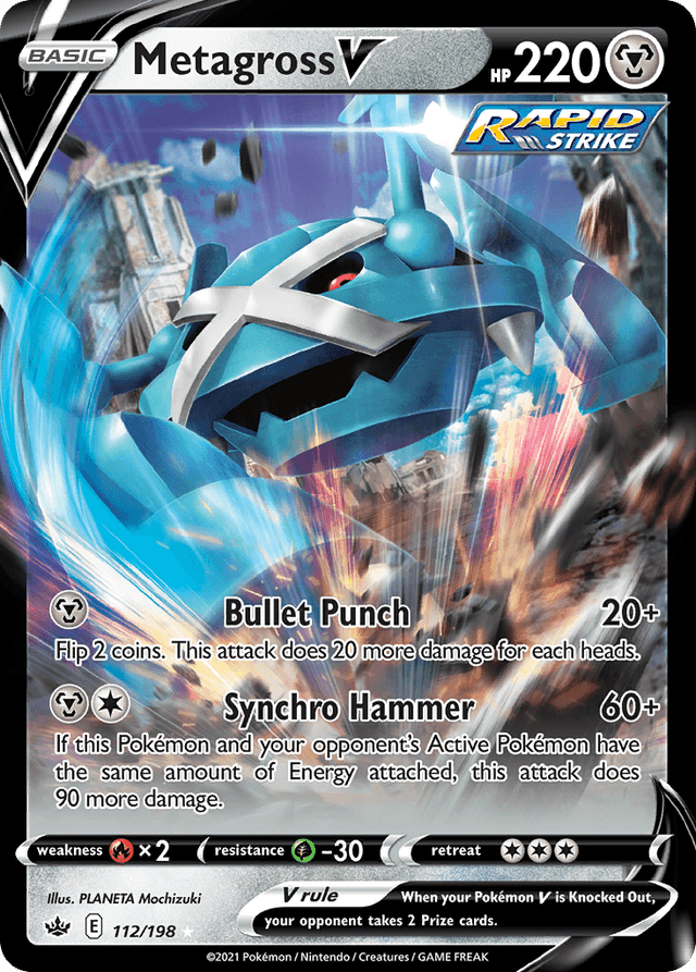Carta Metagross V 112/198 do set Chilling Reign — Pokémon TCG | Bynx