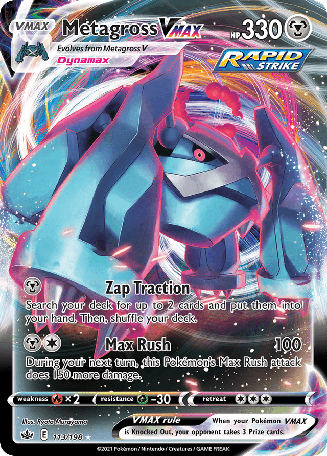 Carta Metagross VMAX 113/198 do set Chilling Reign — Pokémon TCG | Bynx