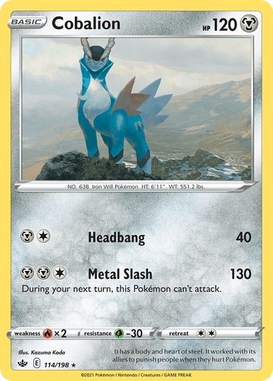 Carta Cobalion 114/198 do set Chilling Reign — Pokémon TCG | Bynx