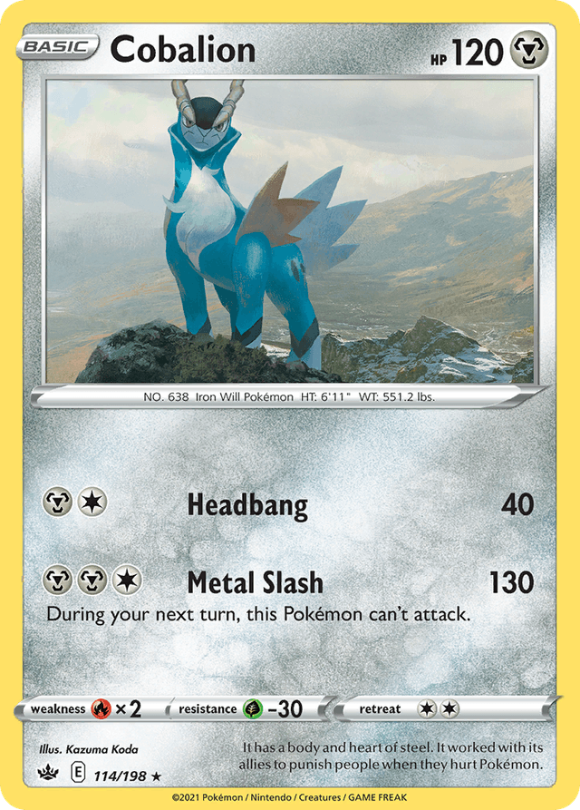 Carta Cobalion 114/198 do set Chilling Reign — Pokémon TCG | Bynx
