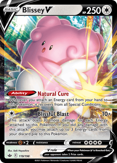 Carta Blissey V 119/198 do set Chilling Reign — Pokémon TCG | Bynx