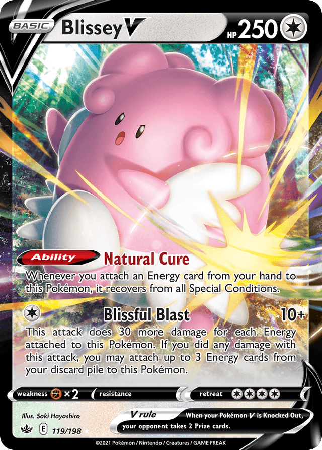 Carta Blissey V 119/198 do set Chilling Reign — Pokémon TCG | Bynx