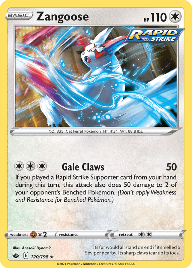 Carta Zangoose 120/198 do set Chilling Reign — Pokémon TCG | Bynx
