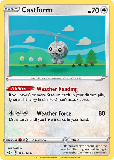 Carta Castform 121/198 do set Chilling Reign — Pokémon TCG | Bynx