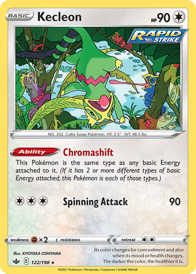 Carta Kecleon 122/198 do set Chilling Reign — Pokémon TCG | Bynx
