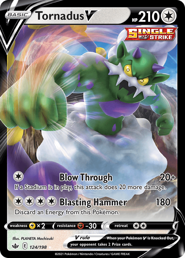 Carta Tornadus V 124/198 do set Chilling Reign — Pokémon TCG | Bynx