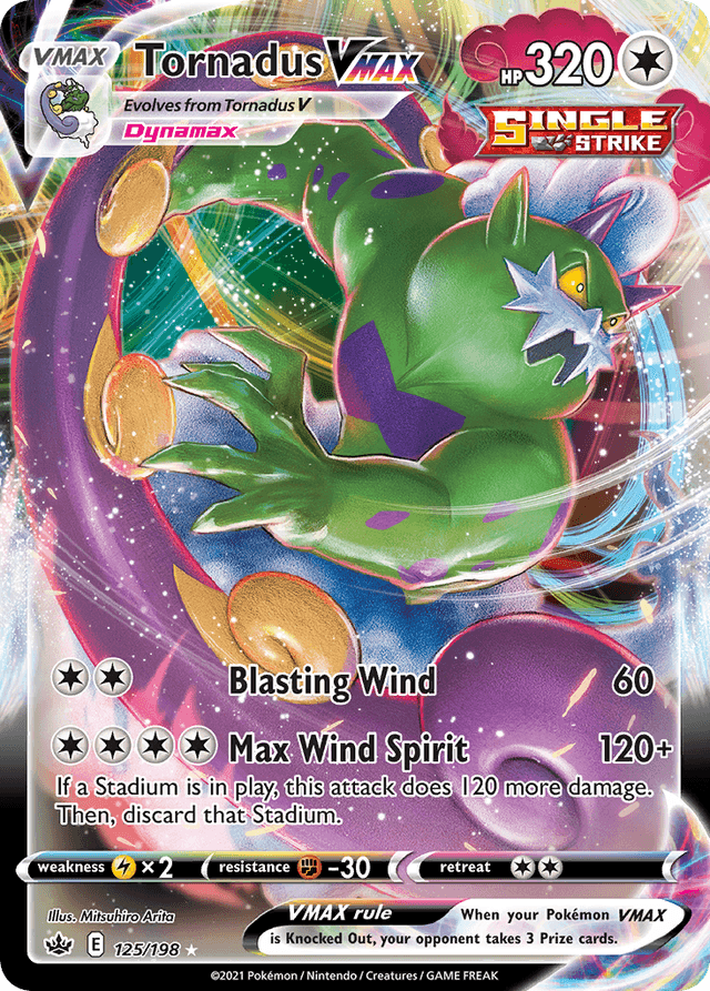 Carta Tornadus VMAX 125/198 do set Chilling Reign — Pokémon TCG | Bynx