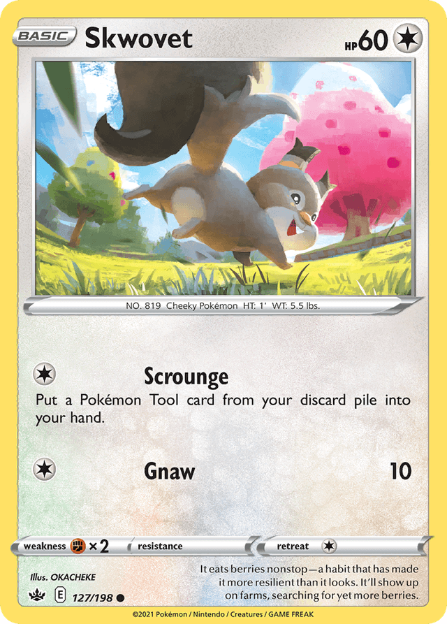Carta Skwovet 127/198 do set Chilling Reign — Pokémon TCG | Bynx