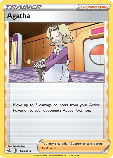 Carta Agatha 129/198 do set Chilling Reign — Pokémon TCG | Bynx