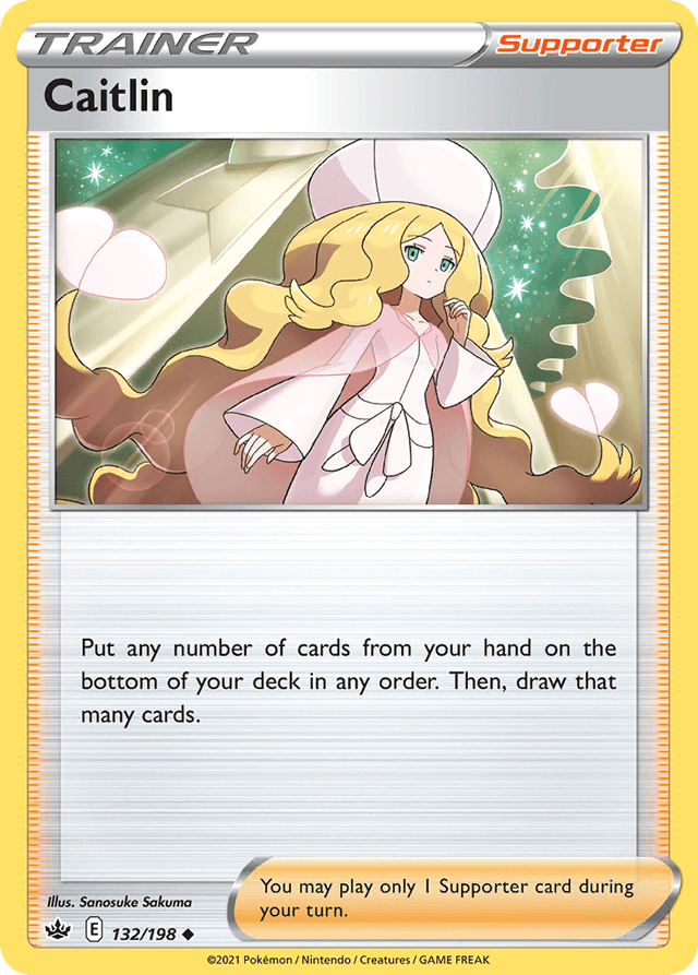 Carta Caitlin 132/198 do set Chilling Reign — Pokémon TCG | Bynx