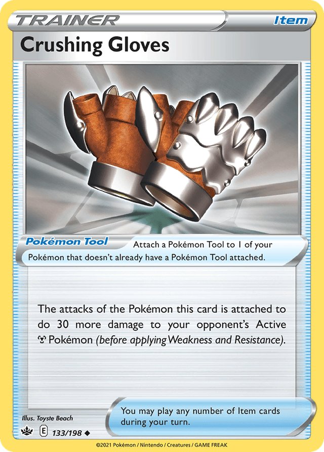 Carta Crushing Gloves 133/198 do set Chilling Reign — Pokémon TCG | Bynx