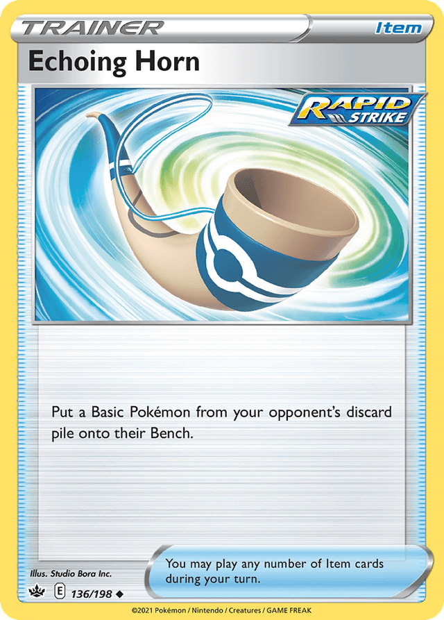 Carta Echoing Horn 136/198 do set Chilling Reign — Pokémon TCG | Bynx