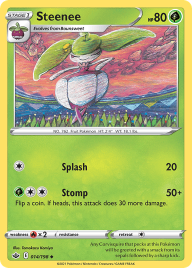 Carta Steenee 14/198 do set Chilling Reign — Pokémon TCG | Bynx