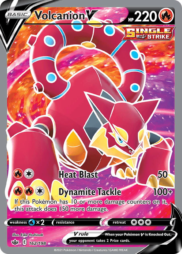 Carta Volcanion V 162/198 do set Chilling Reign — Pokémon TCG | Bynx