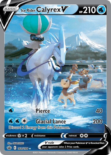 Carta Ice Rider Calyrex V 164/198 do set Chilling Reign — Pokémon TCG | Bynx