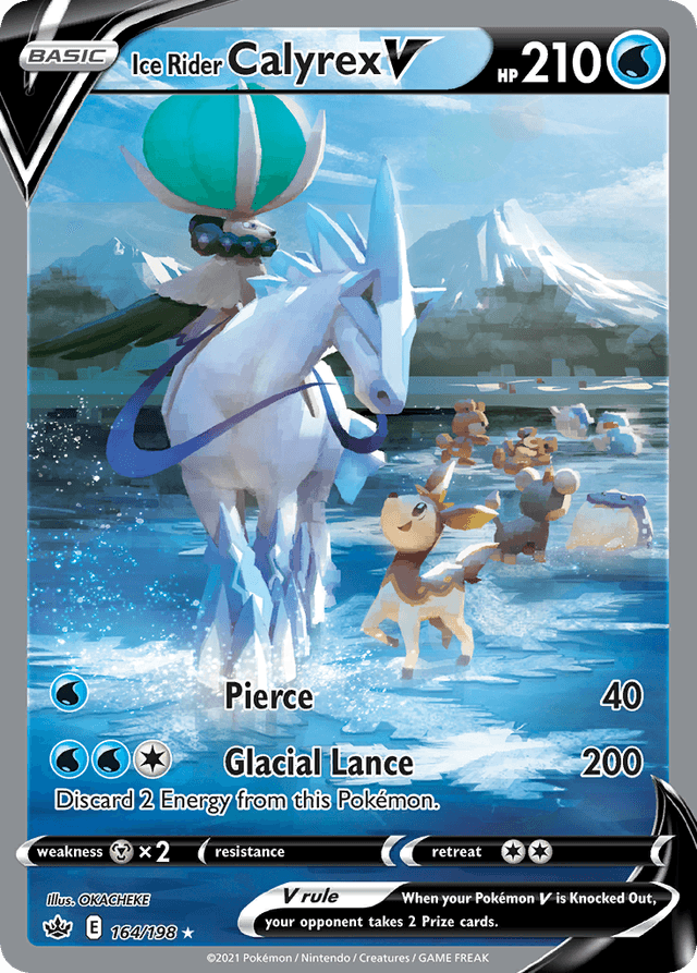Carta Ice Rider Calyrex V 164/198 do set Chilling Reign — Pokémon TCG | Bynx