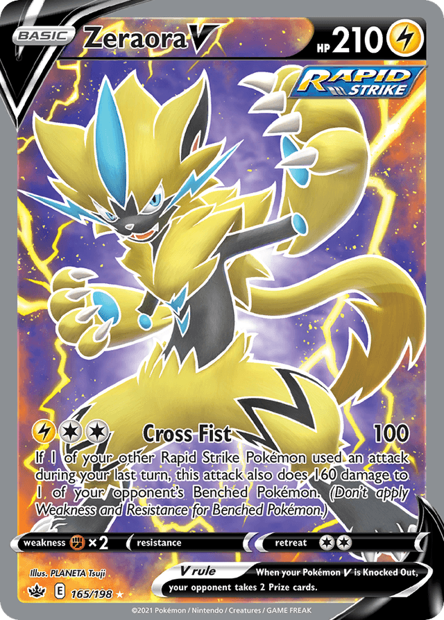 Carta Zeraora V 165/198 do set Chilling Reign — Pokémon TCG | Bynx
