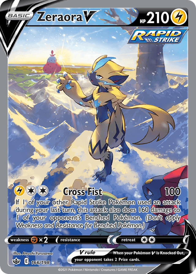 Carta Zeraora V 166/198 do set Chilling Reign — Pokémon TCG | Bynx