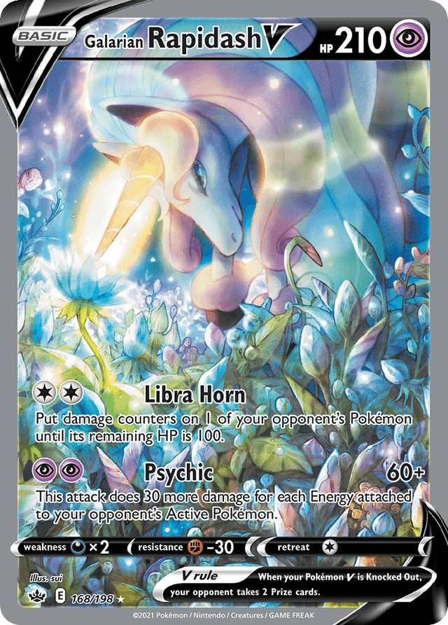 Carta Galarian Rapidash V 168/198 do set Chilling Reign — Pokémon TCG | Bynx