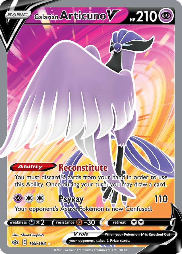 Carta Galarian Articuno V 169/198 do set Chilling Reign — Pokémon TCG | Bynx