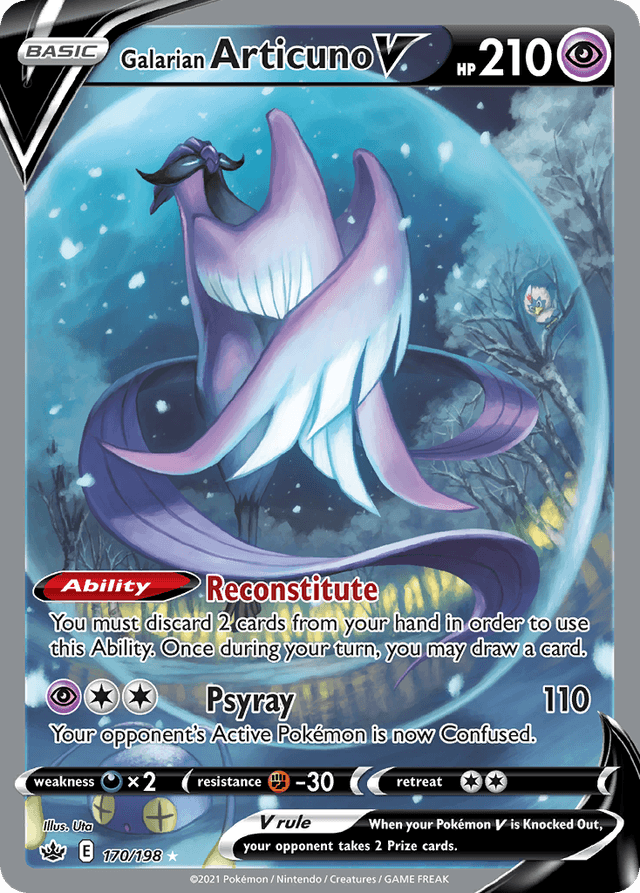 Carta Galarian Articuno V 170/198 do set Chilling Reign — Pokémon TCG | Bynx