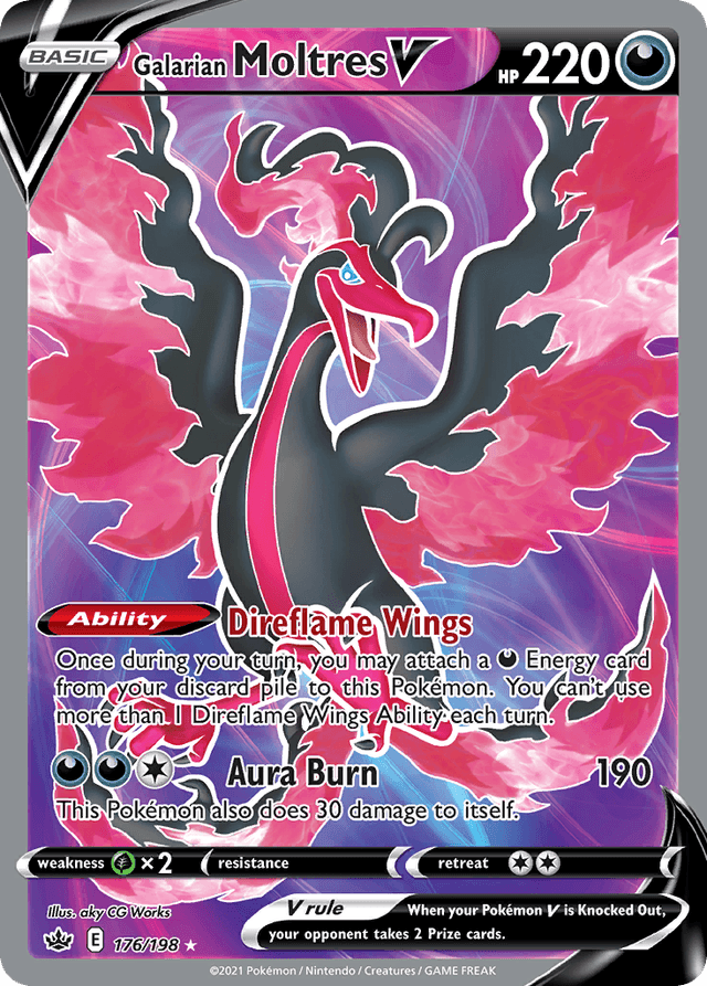 Carta Galarian Moltres V 176/198 do set Chilling Reign — Pokémon TCG | Bynx