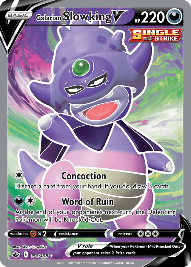 Carta Galarian Slowking V 178/198 do set Chilling Reign — Pokémon TCG | Bynx