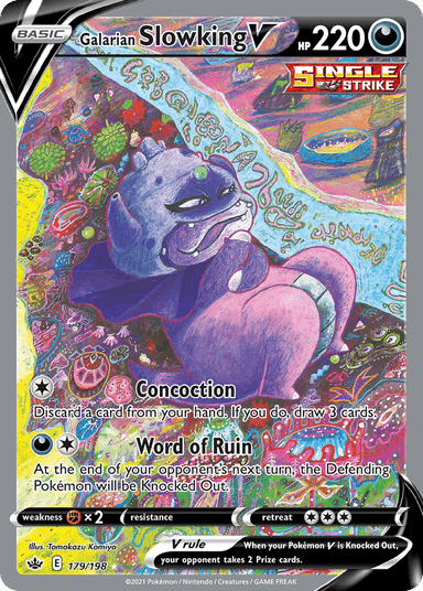 Carta Galarian Slowking V 179/198 do set Chilling Reign — Pokémon TCG | Bynx