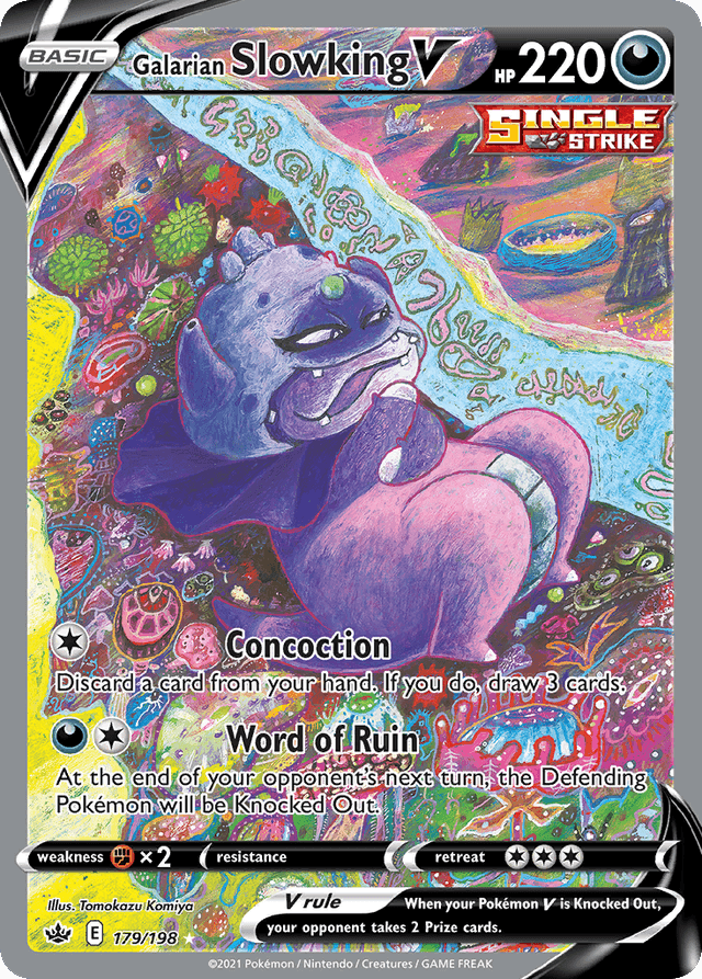 Carta Galarian Slowking V 179/198 do set Chilling Reign — Pokémon TCG | Bynx