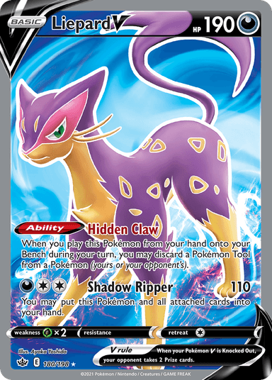 Carta Liepard V 180/198 do set Chilling Reign — Pokémon TCG | Bynx