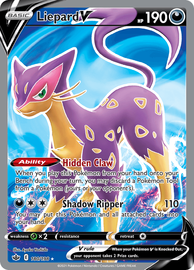 Carta Liepard V 180/198 do set Chilling Reign — Pokémon TCG | Bynx